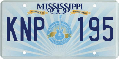 MS license plate KNP195