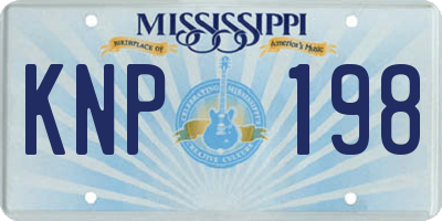 MS license plate KNP198