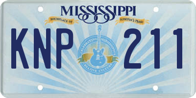 MS license plate KNP211