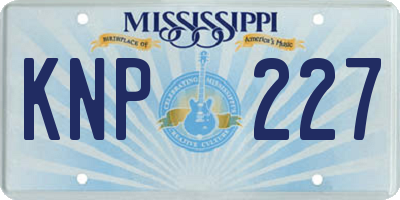 MS license plate KNP227