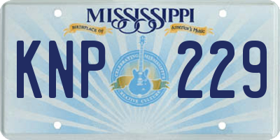 MS license plate KNP229
