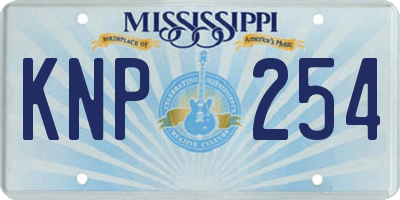 MS license plate KNP254