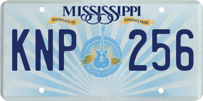 MS license plate KNP256