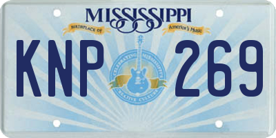 MS license plate KNP269