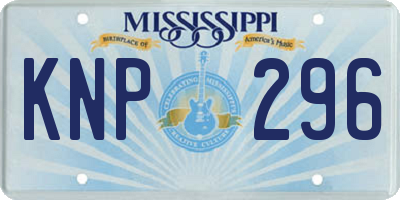 MS license plate KNP296