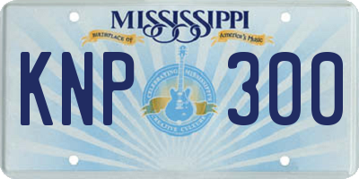 MS license plate KNP300