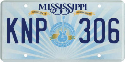 MS license plate KNP306