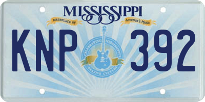 MS license plate KNP392