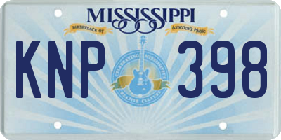 MS license plate KNP398