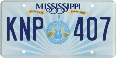 MS license plate KNP407