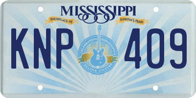 MS license plate KNP409