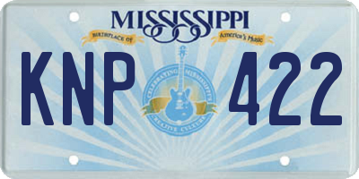 MS license plate KNP422