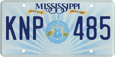 MS license plate KNP485