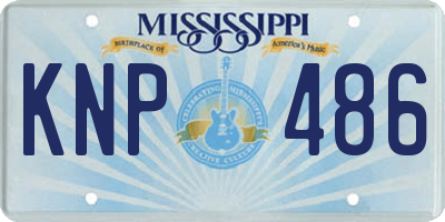 MS license plate KNP486