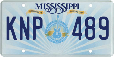 MS license plate KNP489