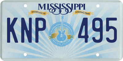 MS license plate KNP495