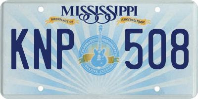 MS license plate KNP508