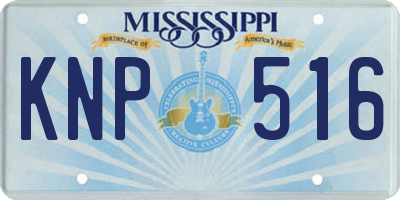 MS license plate KNP516