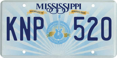 MS license plate KNP520