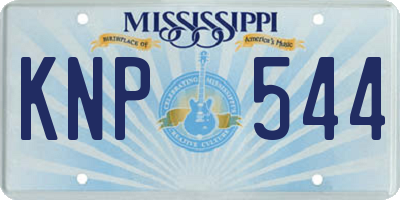 MS license plate KNP544