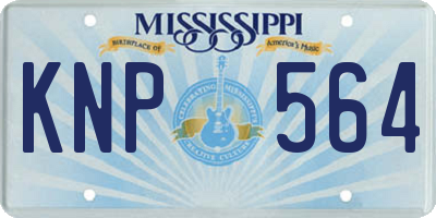MS license plate KNP564