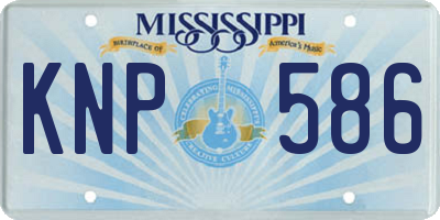 MS license plate KNP586