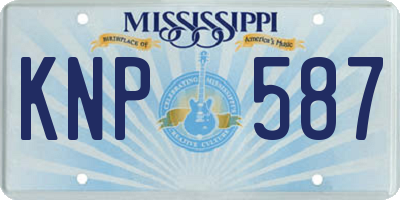 MS license plate KNP587