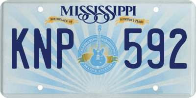 MS license plate KNP592