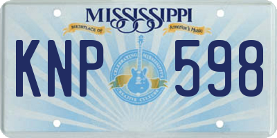 MS license plate KNP598