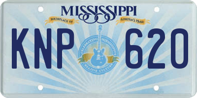 MS license plate KNP620