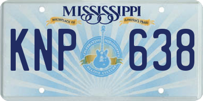 MS license plate KNP638