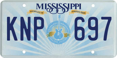 MS license plate KNP697