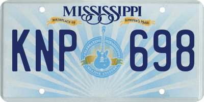 MS license plate KNP698