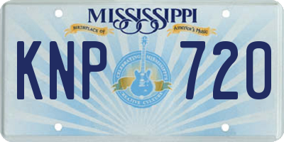 MS license plate KNP720