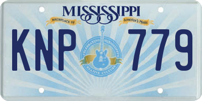 MS license plate KNP779