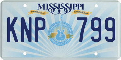 MS license plate KNP799
