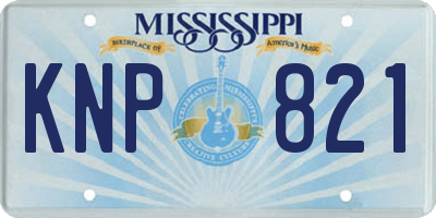 MS license plate KNP821