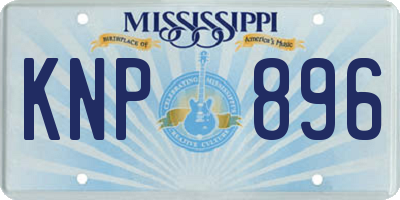 MS license plate KNP896
