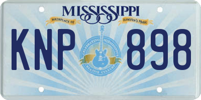 MS license plate KNP898