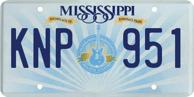 MS license plate KNP951
