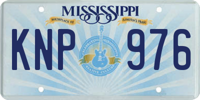 MS license plate KNP976