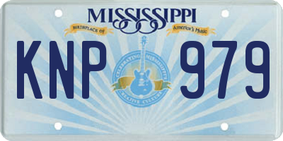 MS license plate KNP979