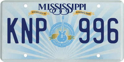 MS license plate KNP996
