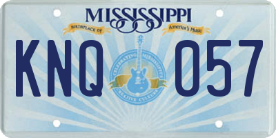 MS license plate KNQ057
