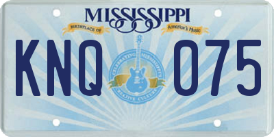 MS license plate KNQ075