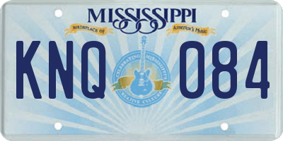 MS license plate KNQ084