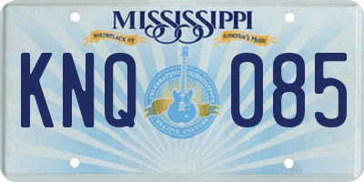 MS license plate KNQ085