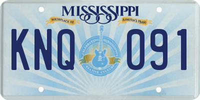 MS license plate KNQ091