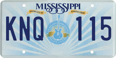 MS license plate KNQ115