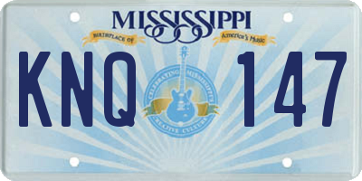 MS license plate KNQ147